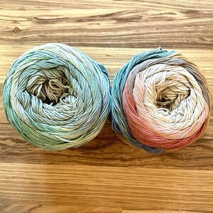 Katia Fair Cotton Craft Green Blue Multicolor  200g Sport Weight